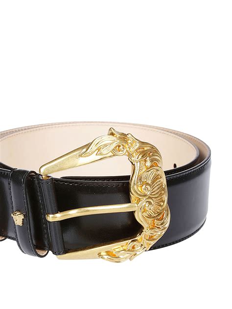 versace baroque buckle leather belt|belt Versace original.